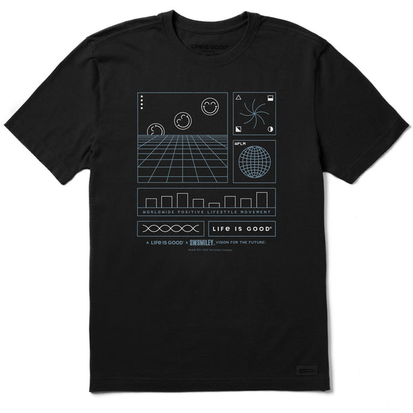 life is good Men's LIG x S.W.Smiley Schematic Short Sleeve Crusher Tee