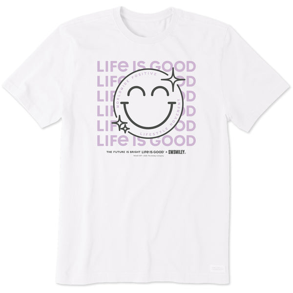 Life Is Good Men's LIG X S.W.Smiley Sparkle Short Sleeve Crusher Tee
