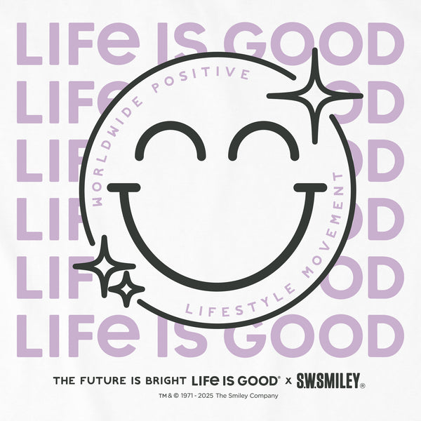 Life Is Good Men's LIG X S.W.Smiley Sparkle Short Sleeve Crusher Tee