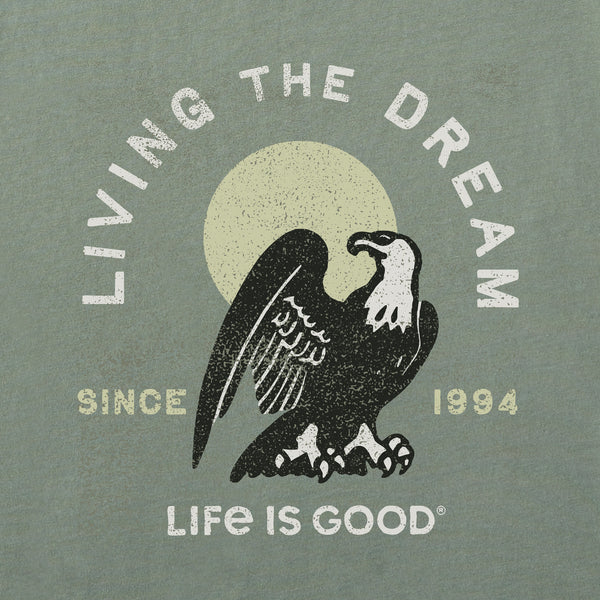 Life Is Good Men's Living The Dream Eagle Classic Crusher Ringer Tee