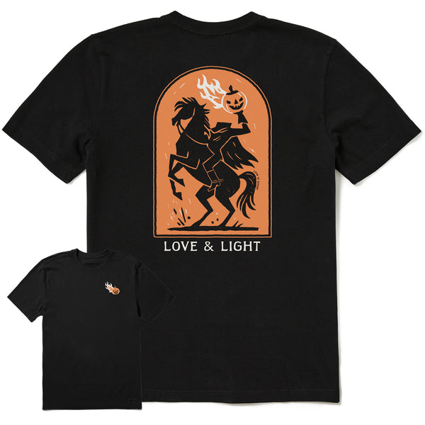 life is good Men's Love and Light Horseman Short Sleeve Crusher Tee