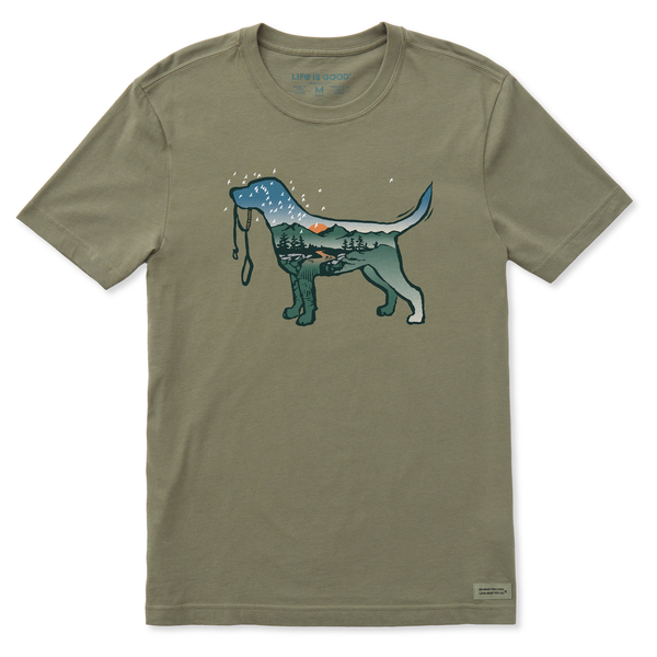 Life Is Good Men's Macro Micro Dogscape Short Sleeve Crusher-LITE Slim Fit Tee