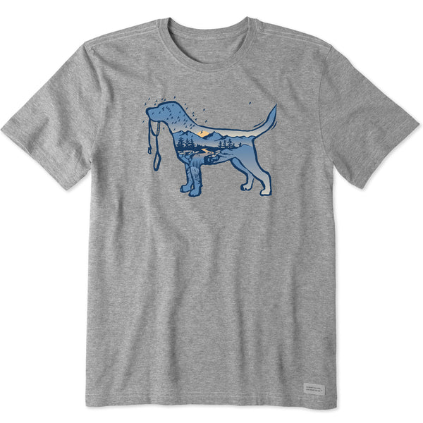 Life Is Good Men's Macro Micro Dogscape Short Sleeve Crusher Tee