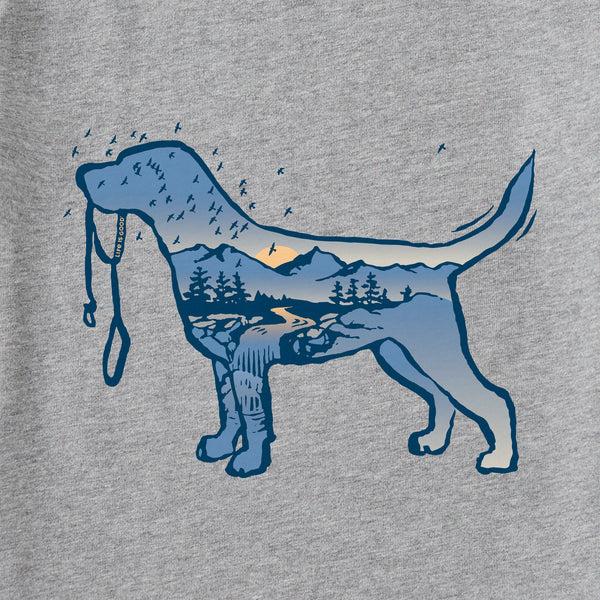Life Is Good Men's Macro Micro Dogscape Short Sleeve Crusher Tee