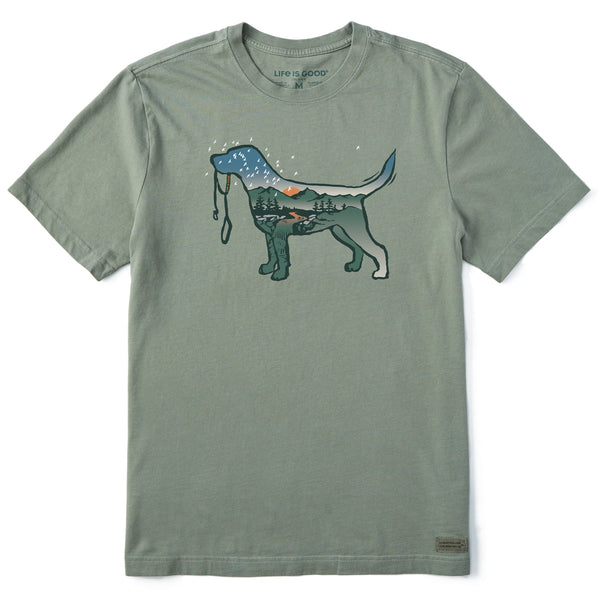 life is good Men's Macro Micro Dogscape Short Sleeve Crusher Tee