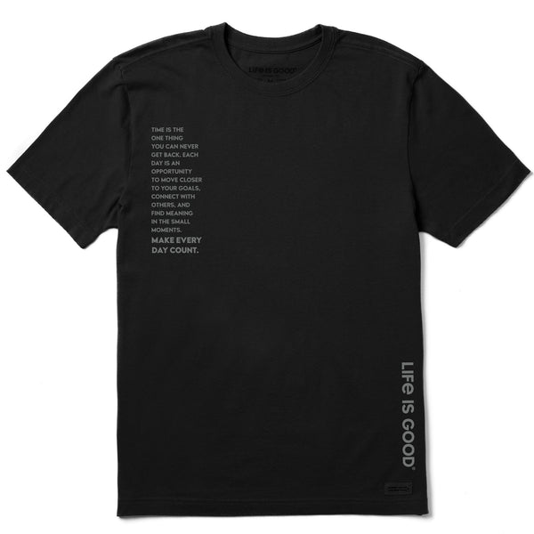 life is good Men's Make Everyday Count Quote Short Sleeve Crusher Tee