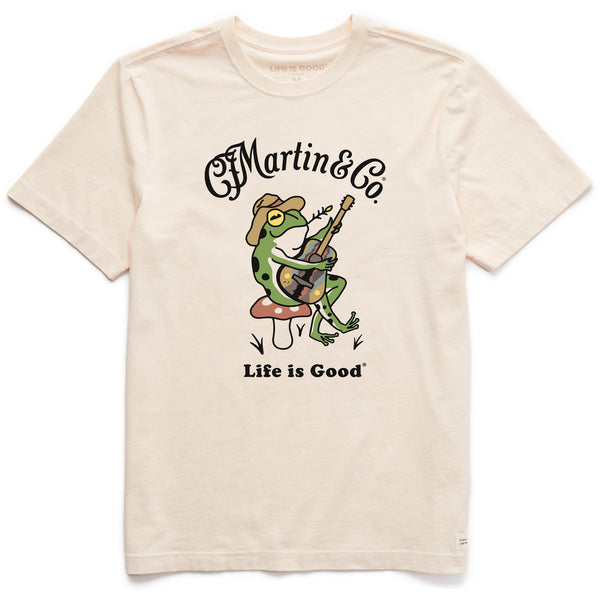Life Is Good Men's Martin U0026 Co. Frog Guitar Short Sleeve Crusher Tee