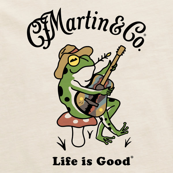 Life Is Good Men's Martin U0026 Co. Frog Guitar Short Sleeve Crusher Tee