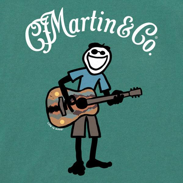 Life Is Good Men's Martin U0026 Co. Jake Guitar Short Sleeve Crusher Tee