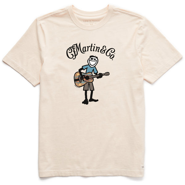 Life Is Good Men's Martin U0026 Co. Jake Guitar Short Sleeve Crusher Tee