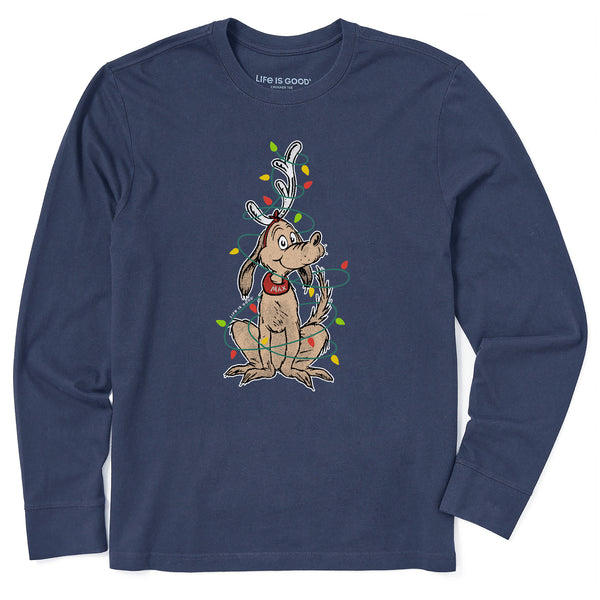 Life Is Good Men's Max Lights Long Sleeve Crusher Tee