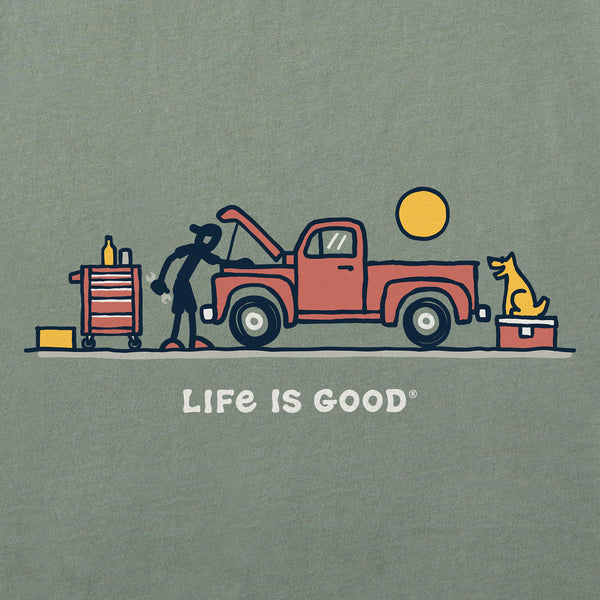 Life Is Good Men's Mechanic Vista Short Sleeve Crusher Tee