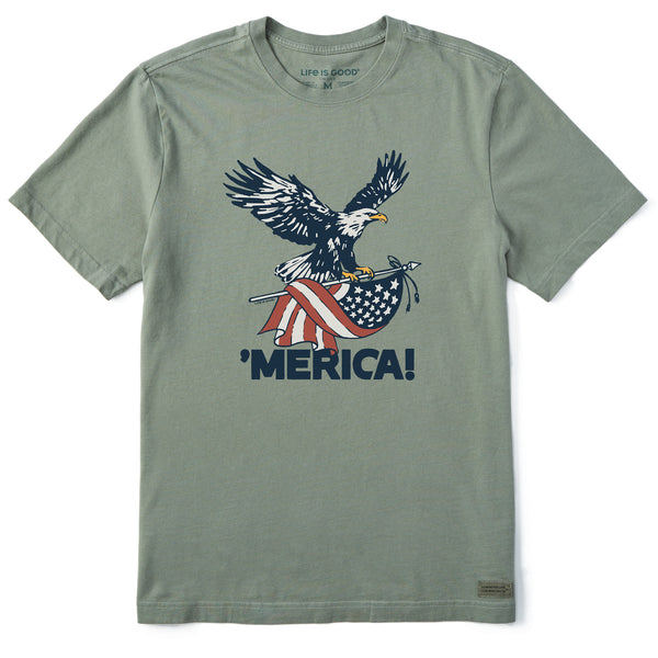 life is good Men's 'Merica Eagle Short Sleeve Crusher Tee