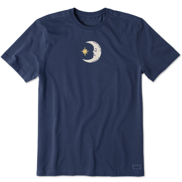 life is good Men's Moon u0026 Star Short Sleeve Crusher Tee