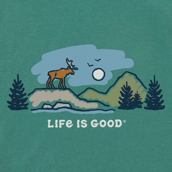 Life Is Good Men's Moose Mountain Vista Short Sleeve Tee