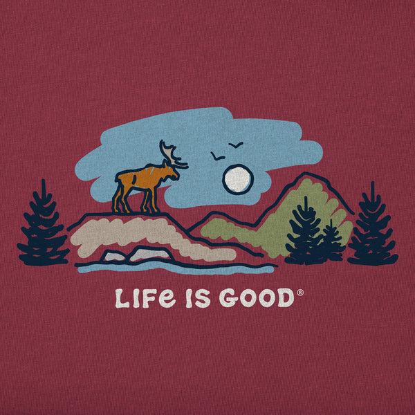 Life Is Good Men's Moose Mountain Vista Short Sleeve Tee