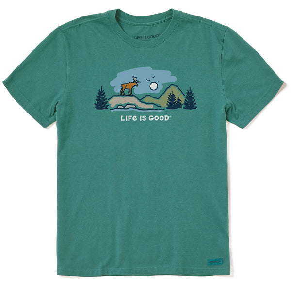 life is good Men's Moose Mountain Vista Short Sleeve Tee