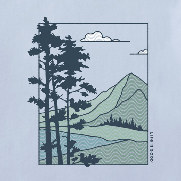 Life Is Good Men's Mountain Landscape Classic Crusher Ringer Tee