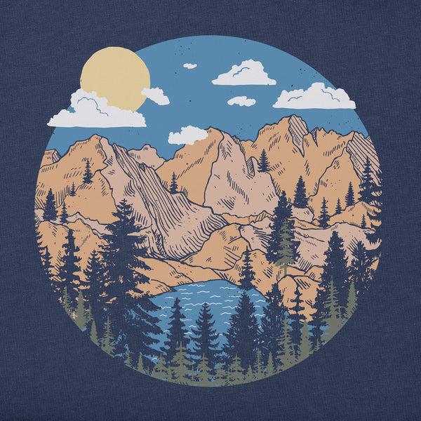 Life Is Good Men's Mountain Scene Circle Simply True Fleece Hoodie
