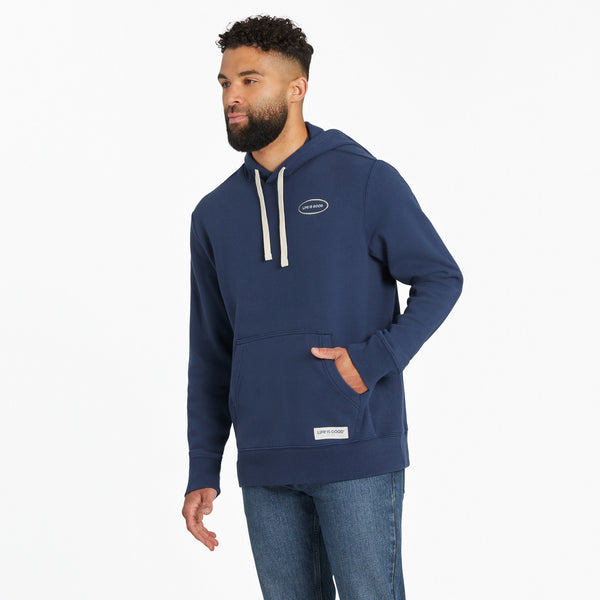 Life Is Good Men's Mountain Scene Circle Simply True Fleece Hoodie