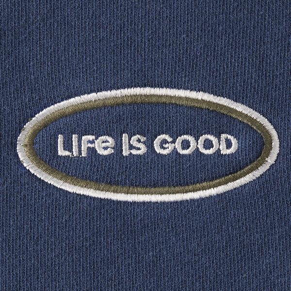 Life Is Good Men's Mountain Scene Circle Simply True Fleece Hoodie