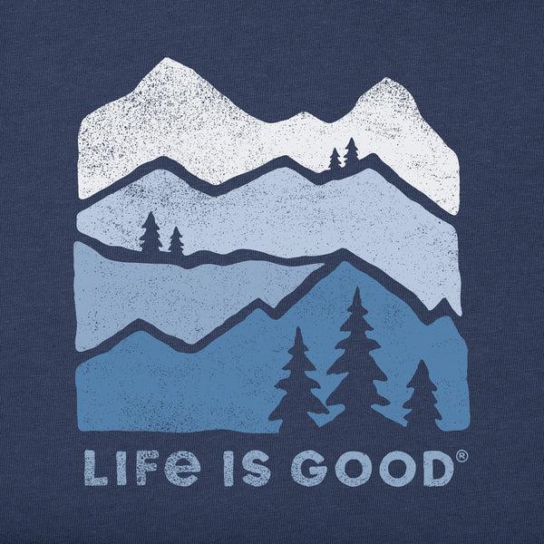 Life Is Good Men's Mountain Silhouette Short Sleeve Crusher Tee