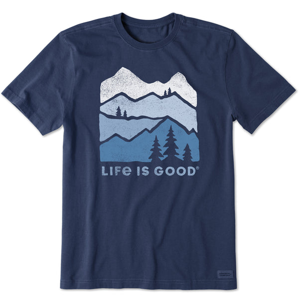 life is good Men's Mountain Silhouette Short Sleeve Crusher Tee