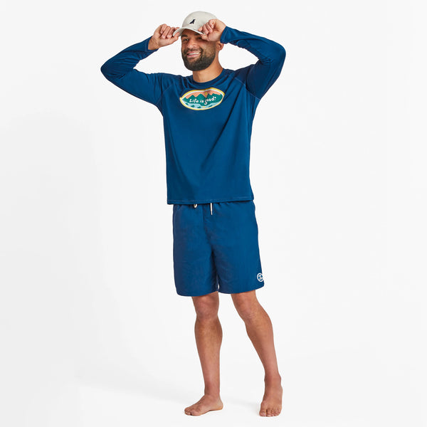 Life Is Good Men's Mountainside Oval Long Sleeve Rashgaurd