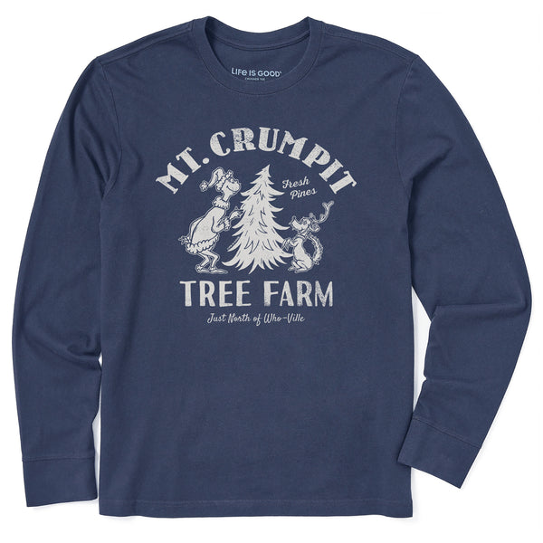 Life Is Good Men's Mt. Crumpit Tree Farm Long Sleeve Crusher Tee