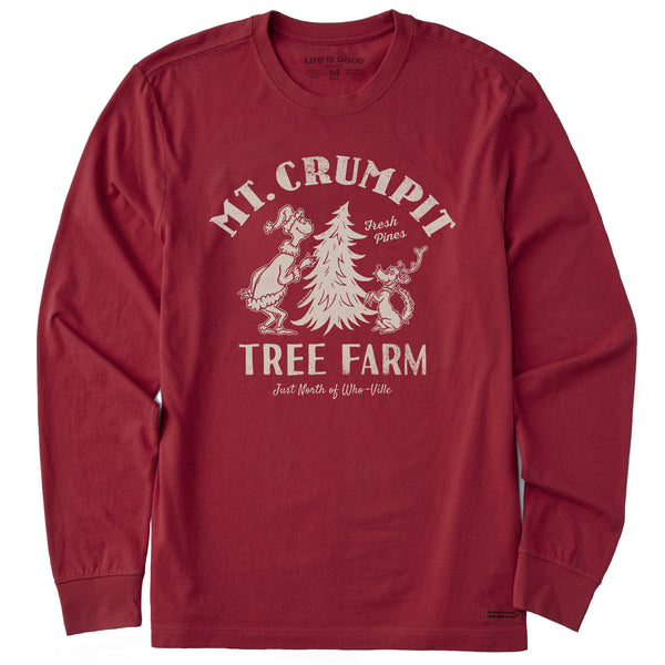 life is good Men's Mt. Crumpit Tree Farm Long Sleeve Crusher Tee