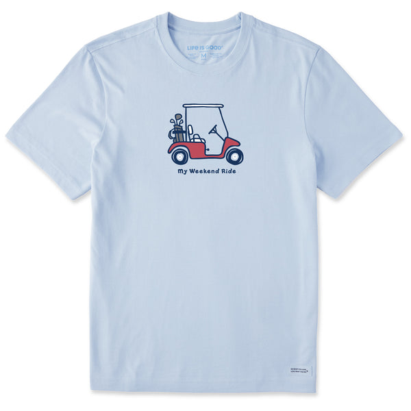 Life Is Good Men's My Weekend Ride Golf Short Sleeve Crusher Tee