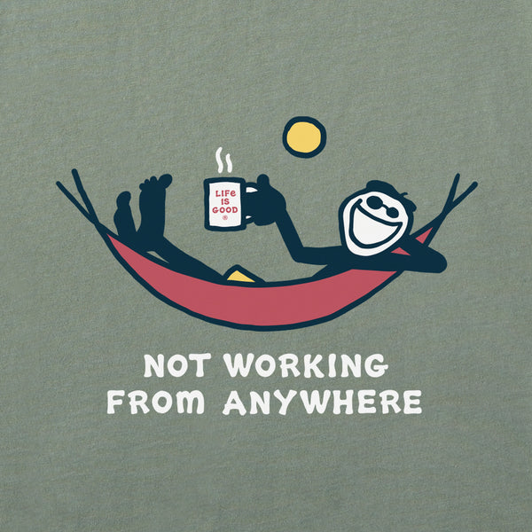 Life Is Good Men's Not Working Hammock Long Sleeve Crusher Tee