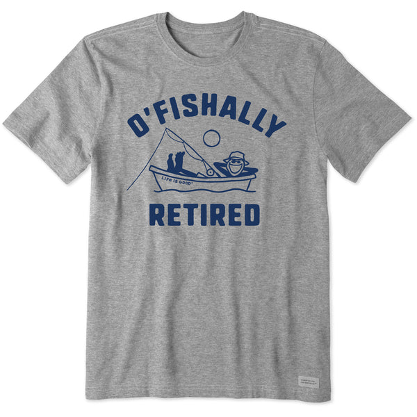 Life Is Good Men's O'Fishally Retired Short Sleeve Tee