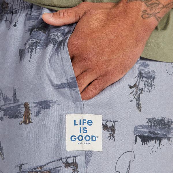 Life Is Good Men's Outdoor Fishing Landscape Pattern Classic Sleep Pant