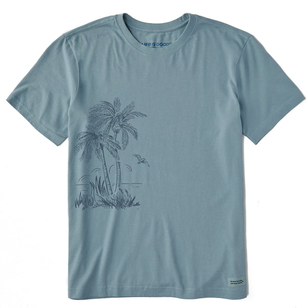 life is good Men's Palm Ocean Vista Short Sleeve Crusher Tee