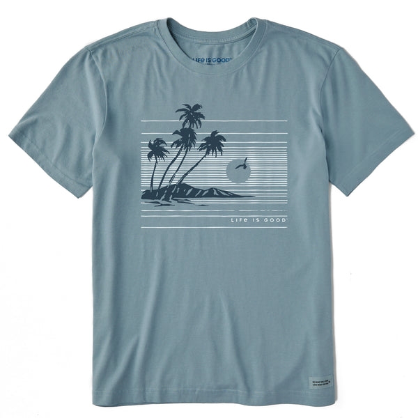 life is good Men's Palms Sunset Short Sleeve Crusher Tee