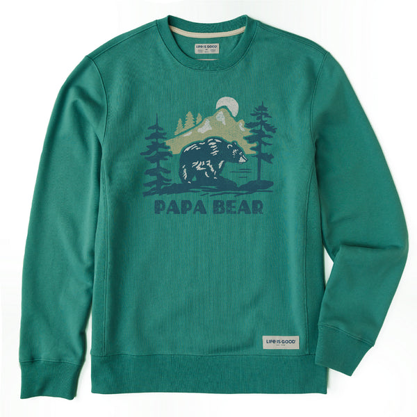 life is good Men's Papa Bear Mountains Simply True Fleece Crew