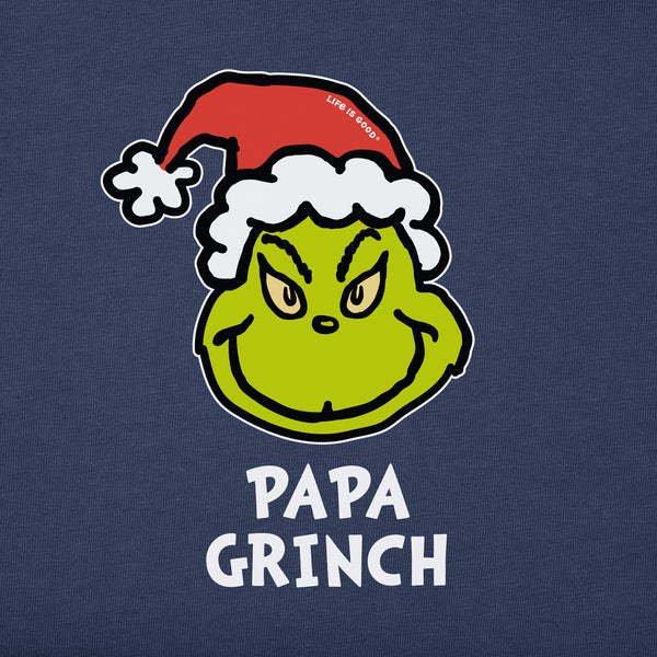 Life Is Good Men's Papa Grinch Long Sleeve Crusher Tee