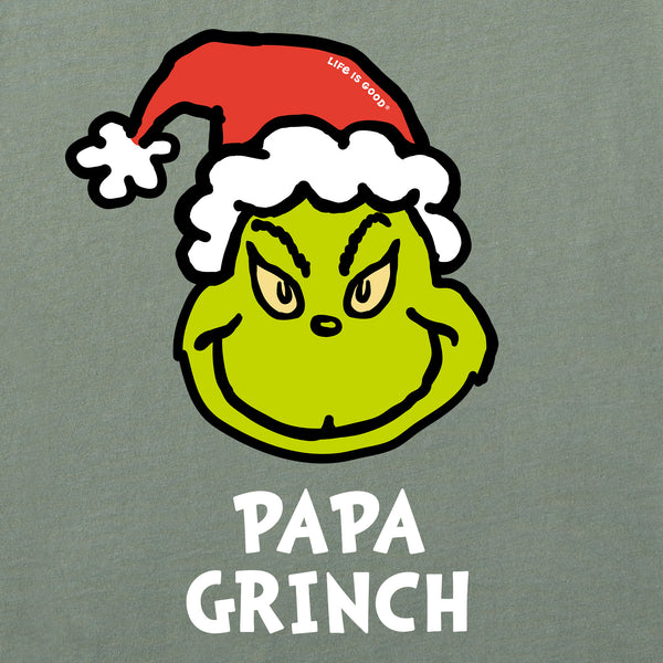 Life Is Good Men's Papa Grinch Long Sleeve Crusher Tee