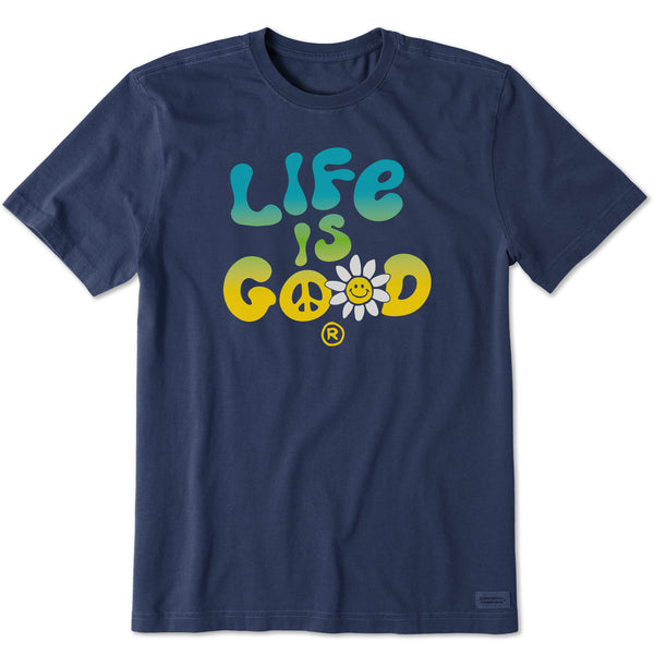 Life Is Good Men's Peace Daisy LIG Short Sleeve Crusher Tee