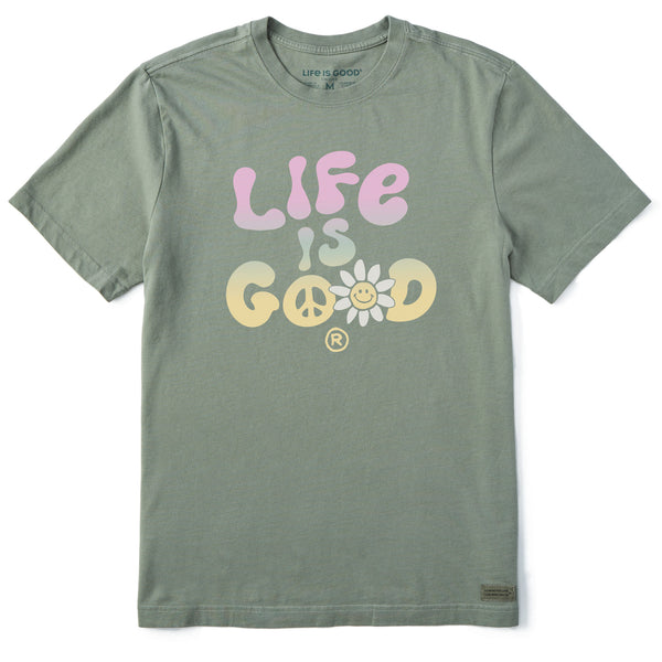 life is good Men's Peace Daisy LIG Short Sleeve Crusher Tee