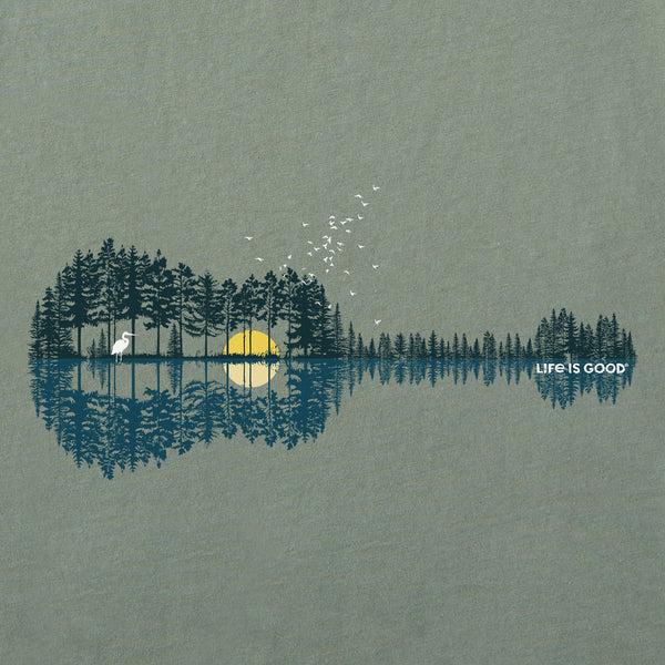 Life Is Good Men's Pine Guitarscape Short Sleeve Tee