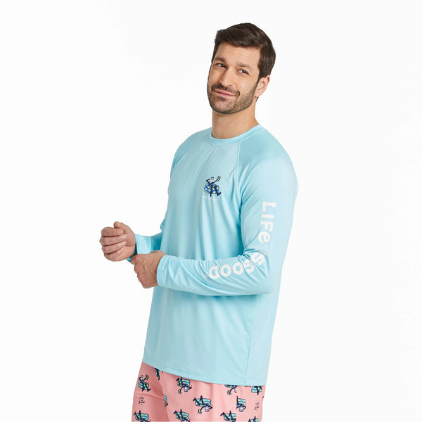life is good Men's Pool Party Long Sleeve Rashguard