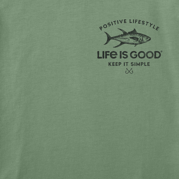 Life Is Good Men's Positive Lifestyle Tuna Fish Crusher-LITE Tank