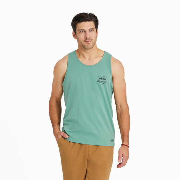 life is good Men's Positive Lifestyle Tuna Fish Crusher-LITE Tank