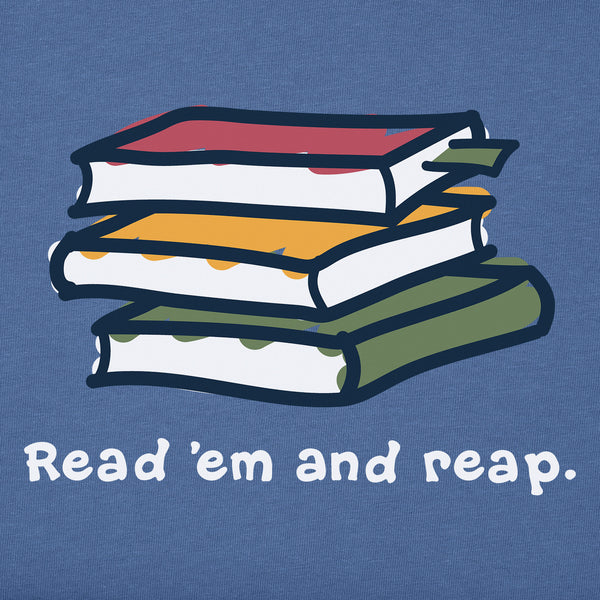 Life Is Good Men's Read 'em And Reap Short Sleeve Crusher Tee