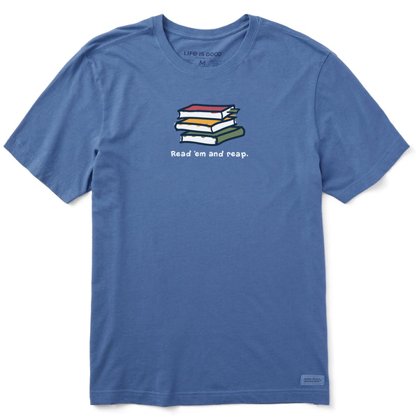 life is good Men's Read 'em and Reap Short Sleeve Crusher Tee