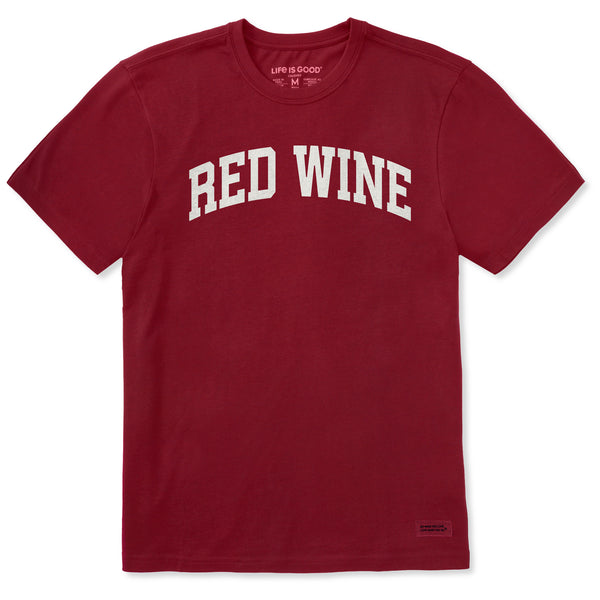 life is good Men's Red Wine Arch Short Sleeve Crusher Tee