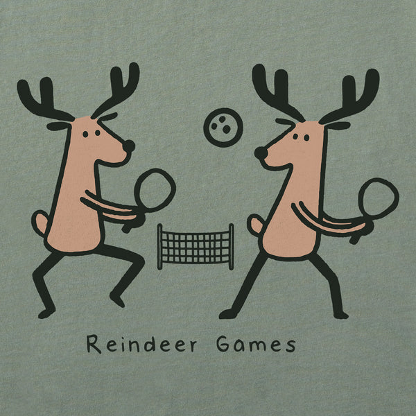 Life Is Good Men's Reindeer Games Long Sleeve Crusher Tee