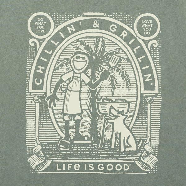 Life Is Good Men's Retro Chillin' U0026 Grillin' Short Sleeve Tee
